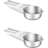 2PCS 1/8CUP (30ML, 1OZ) Measuring Cup, 18/8(304) Stainless Steel | Precise, Food-Grade, &zwnj;Rust-Free, Sturdy &amp; Durable, Dishwasher-Safe
