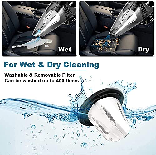 Car Vacuum, 6000Pa Strong Suction Auto Portable Lightweight Vacuum Cleaner for Car, Wet and Dry Use, Quick Cleaning - DC 12V 120W