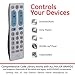 GE Universal Remote Control for Samsung, Vizio, LG, Sony, Sharp, Roku, Apple TV, RCA, Panasonic, Smart TVs, Streaming Players, Blu-ray, DVD, Simple Setup, 2-Device, Big Buttons, Silver, 33701thumb 1