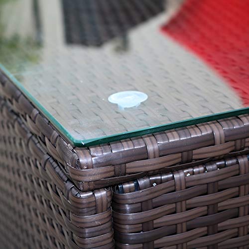 Outsunny 5Piece Deluxe Outdoor Patio Rattan Furniture Set with