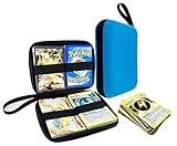 Magecraft Carrying PU Hard Case For Pokemon Trading Cards- Fits up to 180Cards- Blue Color