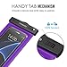 MoKo Waterproof Phone Pouch Holder, Underwater Cellphone Case Dry Bag with Lanyard Armband Compatible with iPhone 16 15 14 13 12 11 Pro Max X/Xr/Xs Max/SE 3, Samsung S24/S23/S21/S20/S10/S9, Purple