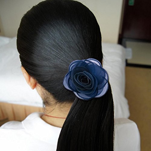 Merdia Women's Lovely Flower Hair Clip Rose Brooches [Jewelry]