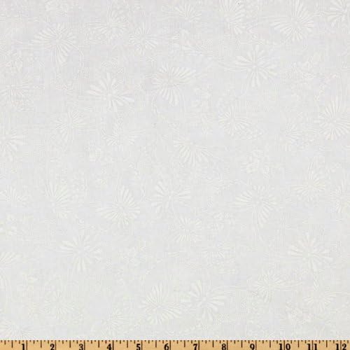 110in Wide Quilt Backing Butterfly White Fabric By The Yard