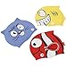 RoryTory 3 Piece Kids Fish and Animal Cartoon Design Silicone Swimming Cap Set