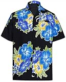 La Leela Button Down Summer Casual Tropical Pocket Hawaiian Aloha Beach Shirts for Men Aloha