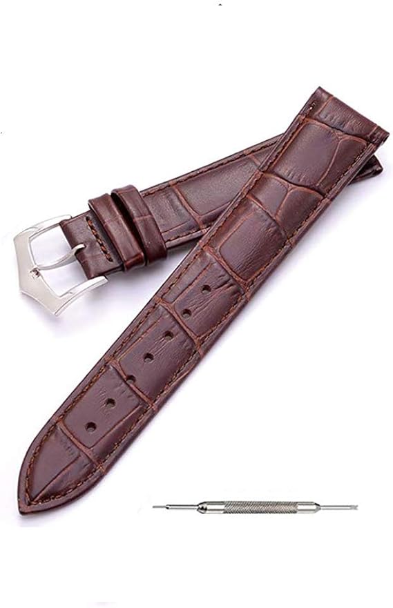 mens red leather watch band