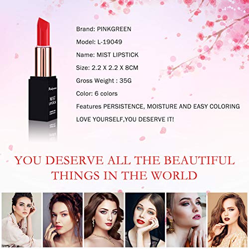 PINKGREEN Color Matte Lipstick, Waterproof Long Lasting Formula, Lip Makeup, Cruelty Free