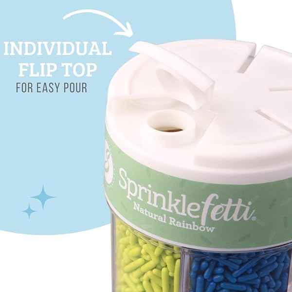 SWEETS INDEED SPRINKLES 6 CELL EDIBLE SPRINKLE MIX JIMMIES PERFECT FOR CAKE DECORATIONS BAKING ICE CREAM COOKIES CUPCAKE TOPPER