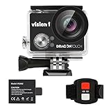 Dragon Touch Kids Action Camera 1080P Waterproof Camcorder Video Sports Cam Underwater with Remote for Children Holiday Learn Camera Toy Vision 1