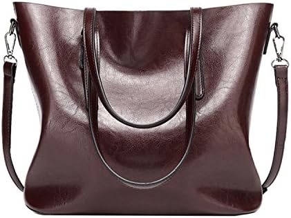 SIFINI Women Handbags Fashion Handbags Simple PU Leather Shoulder Bags Messenger Tote Bags (dark wine)