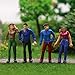 O Scale Model Train Painted Figures 1:48-1:50 Assorted Pose 100 of Pack