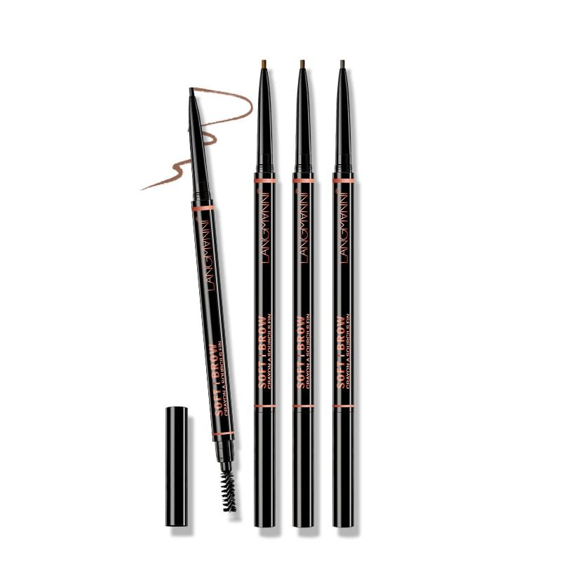 Waterproof Brow Pencil, Long-Lasting Eyebrow Pencil For Grooming & Shaping Brows, Vegan & Cruelty-Free(3# Brown)