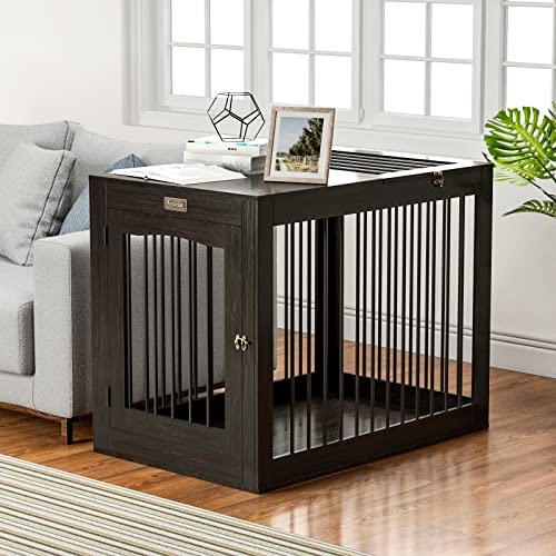 Wooden Dog Crate End Table Large, Furniture Style Dog Crates, Dog