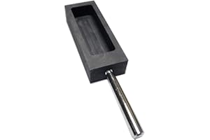 LLF Gold Silver Graphite Ingot Mold Mould Crucible for Melting Casting Refining with Metal Bar (1kg)