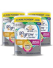 Go & Grow by Similac Toddler Drink, 3 Cans, with 2’-FL HMO for Immune Support and 25 Key Nutrients to Help Balance Toddler Nutrition, Non-GMO Milk-Based Powder, 36 oz Each