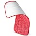 Washable Microfiber Mop Head (3 Pack) - Microfiber Replacement Mop Pads 16 x 5.5 Inches for Cleaning of Wet or Dry Floors - Professional Home/Office Cleaning Supplies, Red