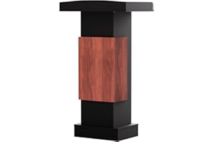 MECPRAMY Wood Podium,Lectern Stand,12MM Particle Board,Podium with Storage,Mic Stand Space,Easy Installation Wooden Stand for Restaurants,Churches,Seminars and Schools