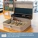 Certus Global Large White Cash Box with Money Tray, Secure Lock, Cantilever Coin Tray 4 Bills/ 5 Coins (Crisp White)