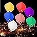Plixio 20 Pack Flying Chinese Paper Sky Lanterns with Candle for Parties, Memorials & Weddings- Wishing Lamps in Assorted Colors
