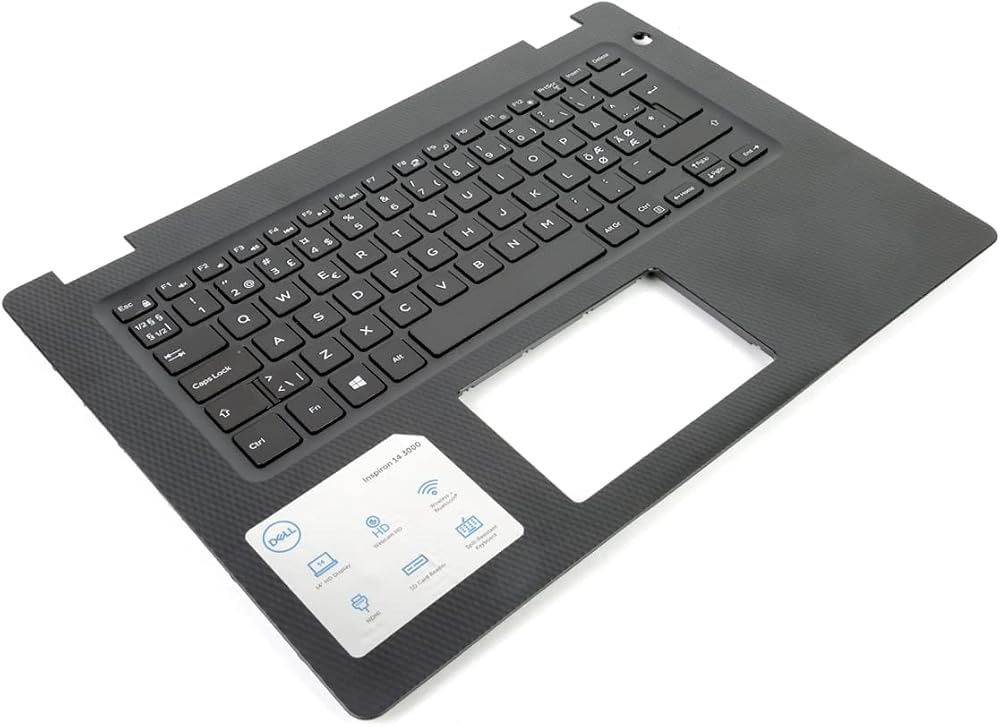Dell Inspiron 3480 3481 3482 3490 Palmrest Nordic Keyboard 0K0NYW 0873R4 Renewed