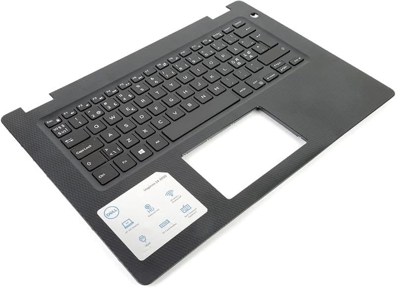 Dell Inspiron 3480 3481 3482 3490 Palmrest Nordic Keyboard 0K0NYW 0873R4 Renewed