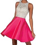 MEILIS 2016 Beading Bodice Open Back Short Homecoming Dress