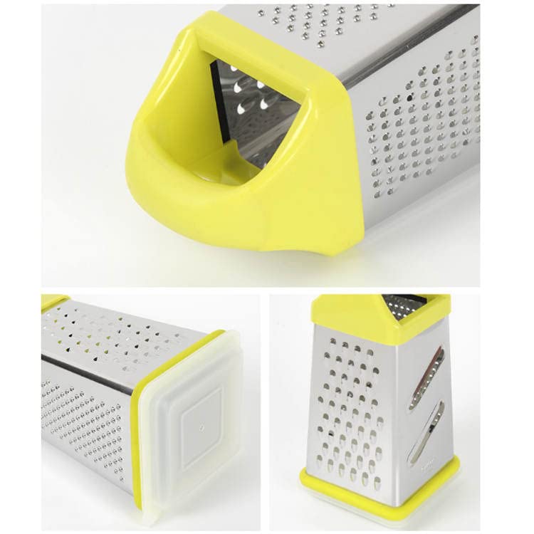 Stainless Steel Box Cheese Grater, 4Sided XL Cheese and Vegetable