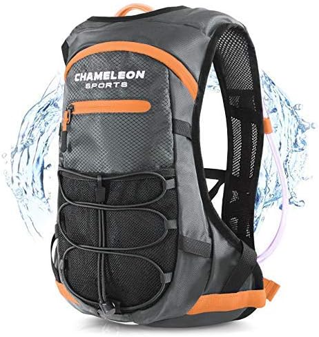 Chameleon Hydration Pack & 2L Hydration Water Bladder | High Flow Bite Valve | Hydration Backpack with Storage | Lightweight Running Backpack for Cycling, Hiking, Ski, Snow for Men, Women & Kids