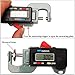 HONG111 Digital Thickness Gauges Mini Portable Horizontal Electronic Thickness Meter Measurement Tool 0 to 12.7mm Caliper, 0.01mm Resolution, -0.03mm Accuracy (Grey Black)