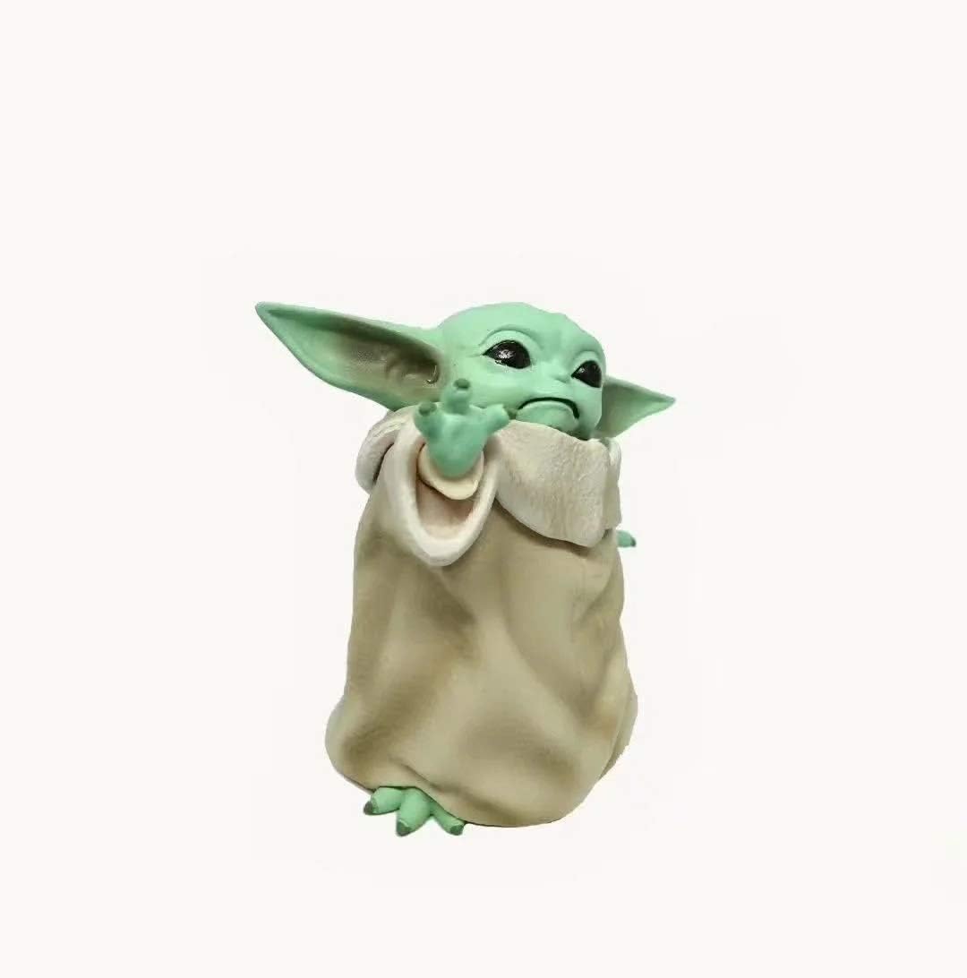 Star War Mandalorian Small Baby Yoda Statue 8 Cm Figure Toy Amazon De Toys Games