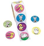 Fun Express Easter Bunny & Chick Roll of Stickers - 100 Stickers