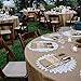 handrong 20pcs Natural Burlap Lace Silverware Napkin Holder Knife Fork Cutlery Pouch 4 x 8 inch Tableware Utensils Bag for Rustic Wedding Party Bridal Baby Shower Christmas Favor Decorations Gifts