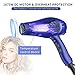 1875W Professional Ionic Salon Hair Dryer, DC Motor Ionic quiet Blow Dryer with 2 Speed 3 Heat Settings Cool Button, Concentrator & Diffuser & Styling Pik Comb