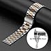 Wearlizer Stainless Steel Band Compatible for Fitbit Versa/Fitbit Versa Lite Bands Women Men,Ultra-Thin Lightweight Replacement Band Strap Bracelet Compatible for Fitbit Versa (Copper+Silver)