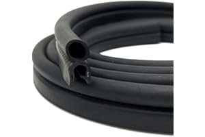 Tintvent Car Door Seal Strip, Fit 1/4" Edge, Rubber Trim Seal with Top Bulb, Automotive Weather Striping for Cars, Boats, RVs, Trucks, and Home Applications, 26Ft