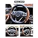BOKIN Car Steering Wheel Cover 14.5 Leather Wheel Covers for Men Women Brown Steering Wheel Accessories with Breathable Microfiber
