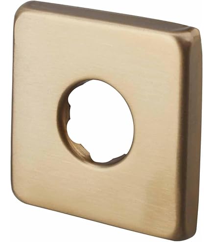 RP51034BL Duscharmflansch Quadratisch – Ersatz Für Duschrohrabdeckung, Schwarz, Aus Messing
