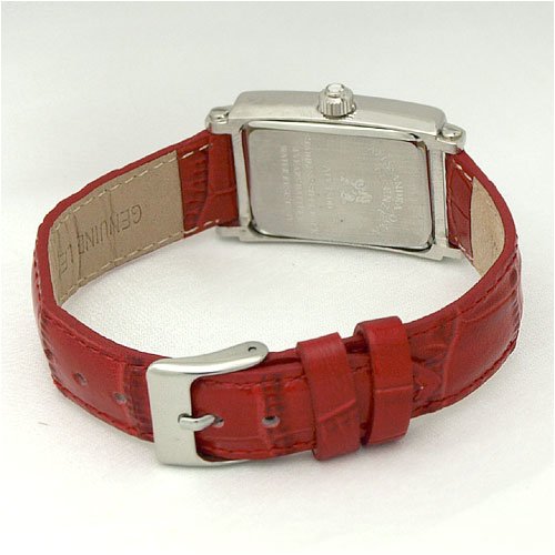 Alessandra Olla watch leather belt Rectangle AO-1500-18 RE red