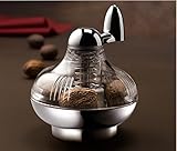 Nutmeg Grinder, PUGO TOP Rotary Manual Spice Mill Grinding Bottle/Acrylic and Stainless Steel Spice Grinder