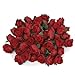 TINKSKY 50pcs 3cm Artificial Roses Flower Heads Wedding Decoration (Red)