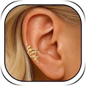 Gold Leaf Ear Cuff Earrings for Women Non Pierced Clip On Earrings for Women Boho Ear Cuffs No Piercing Lightweight Jewelry f