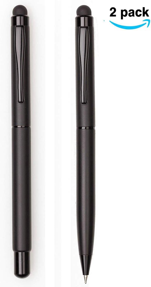 AKON SUVICE INDIA Stylus Stick Ballpoint Pens (Black) -Combo Set of 2