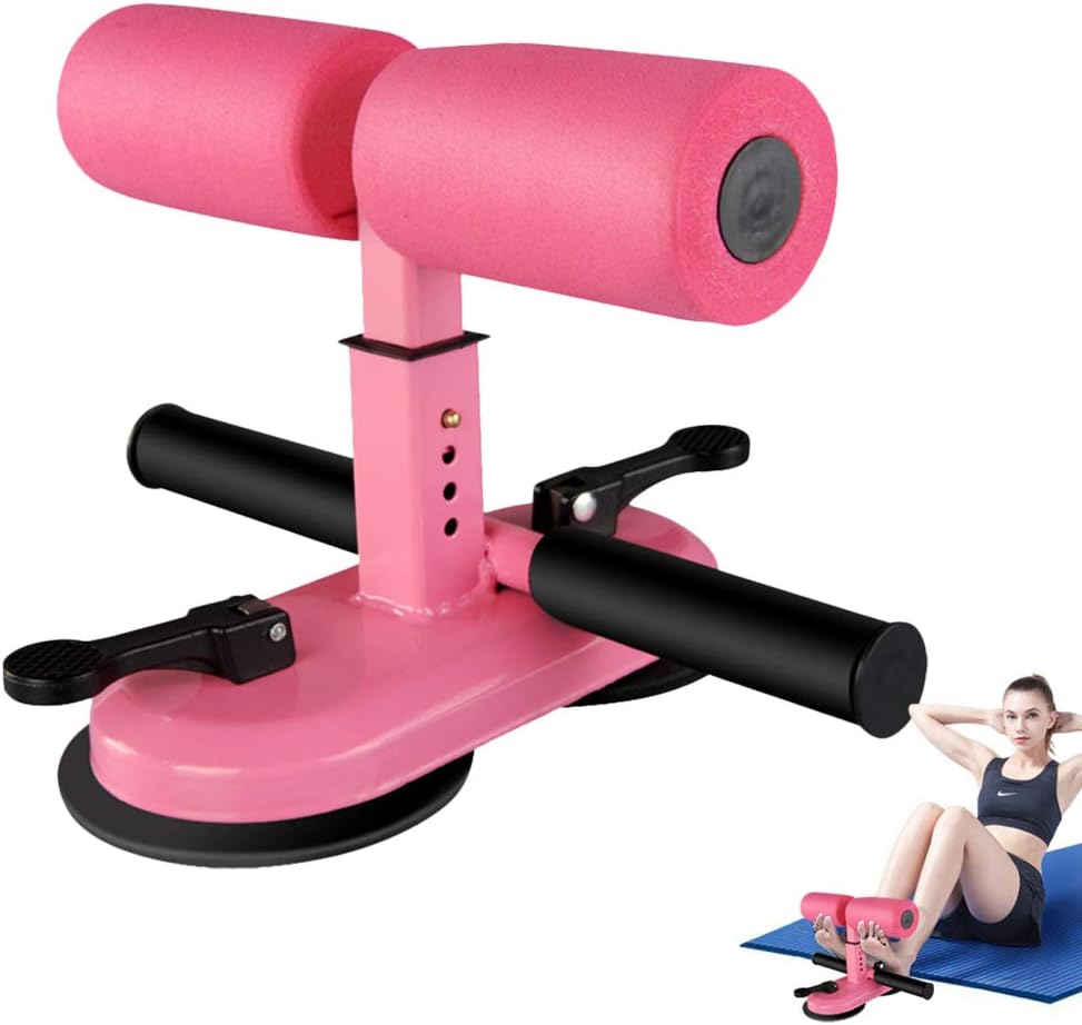 LuSitabqi Sit Up Equipment Bar, 2 Suction Cups Sit Up Bar, Indoor Exercise Device, Adjustable Abdominal/Leg Muscle Strength Training Equipment (Pink Foam) : Sports & Outdoors