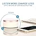 LINGYI Portable Wireless Bluetooth Speaker | 18-Hour Continuous Music Time | Built-in Microphone for Your Dialog Box | AUX Line and TF Card Slot for Portable Speakers | HD Sound and Bass (Rose White)