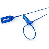 100 PlasticTamper Seals, Zip Ties for Fire Extinguishers Pull Tite Security Tags Numbered Disposable Self-Locking Tie 250mm Length(Dark Blue)