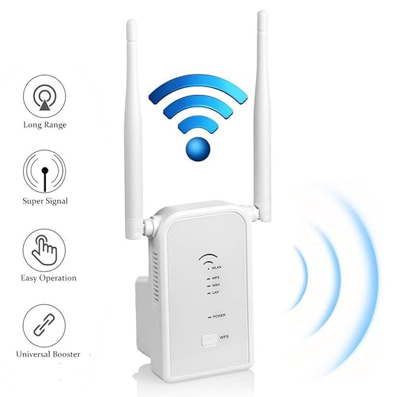 Aigital WLAN Repeater Router Signal WLAN Verstaerker (300Mbits, LAN Port, WPS, AP/Router/Repeater Modus Kompatibel mit Allen 