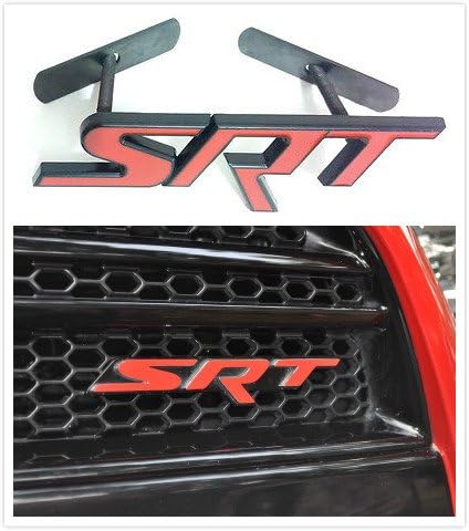 Tacra D-SRT Red SRT Challenger Charger Grill Badge Front Emblem Grille SRT8 Sticker For Dodge Hemi