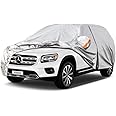 Kayme SUV Car Cover Fit for Mercedes-Benz GLB (2019-2025) Automobiles All Weather Waterproof, Outdoor Cover Sun Rain Protection, with Lock and Zipper Door.Silver