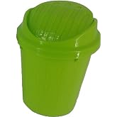Desktop Mini Trash Can Rubbish Bin with Swing Lid (GREEN)